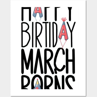 Happy Birthday March Boy Posters and Art